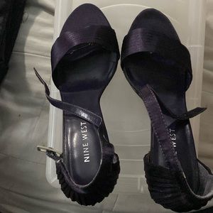 Nine West strapping sandals plum